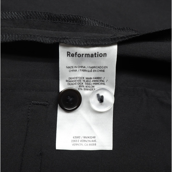 Reformation X Laura Harrier Women's Danielle Oversized Trousers Black Sz 12 NEW - Picture 7 of 10